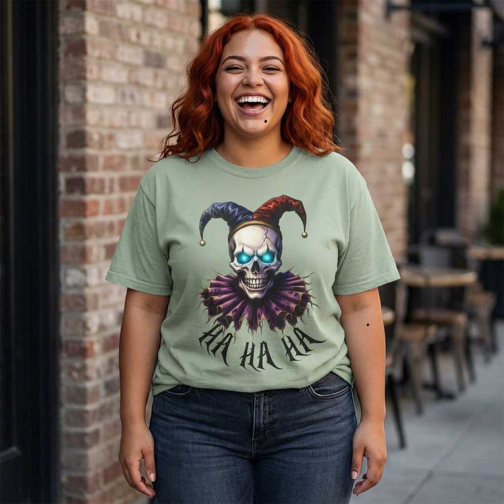 Jester Skull Tee — Gothic Joker Skull T-Shirt